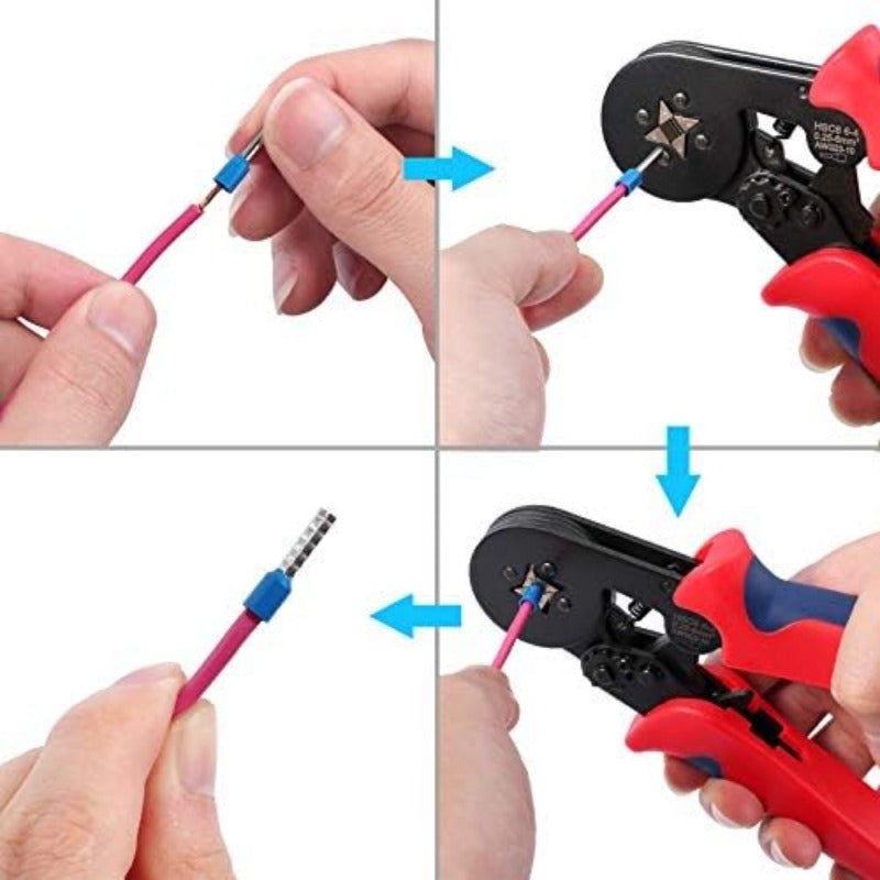 Self-Adjusting Ferrule Crimping Tool Set