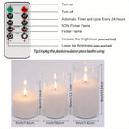 GlowLights – Set of 3 LED Candles with Remote Control
