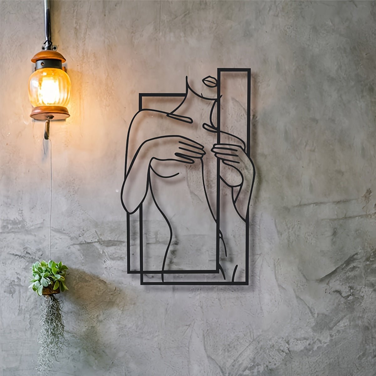LineaArt Metal Wall Decoration - Modern Minimalist Wall Art for Bedroom