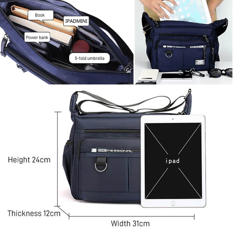 Light waterproof shoulder bag with large capacity