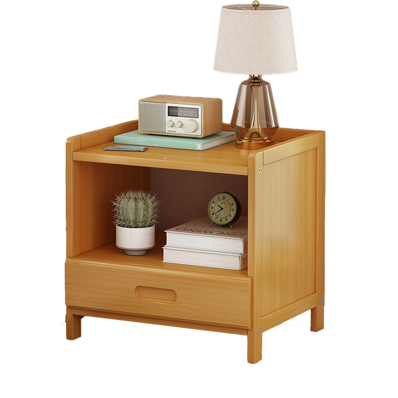HanaCrate Japanese Nightstand | Solid Wood | 1 or 3 Drawers | Minimalist Design for Bedroom