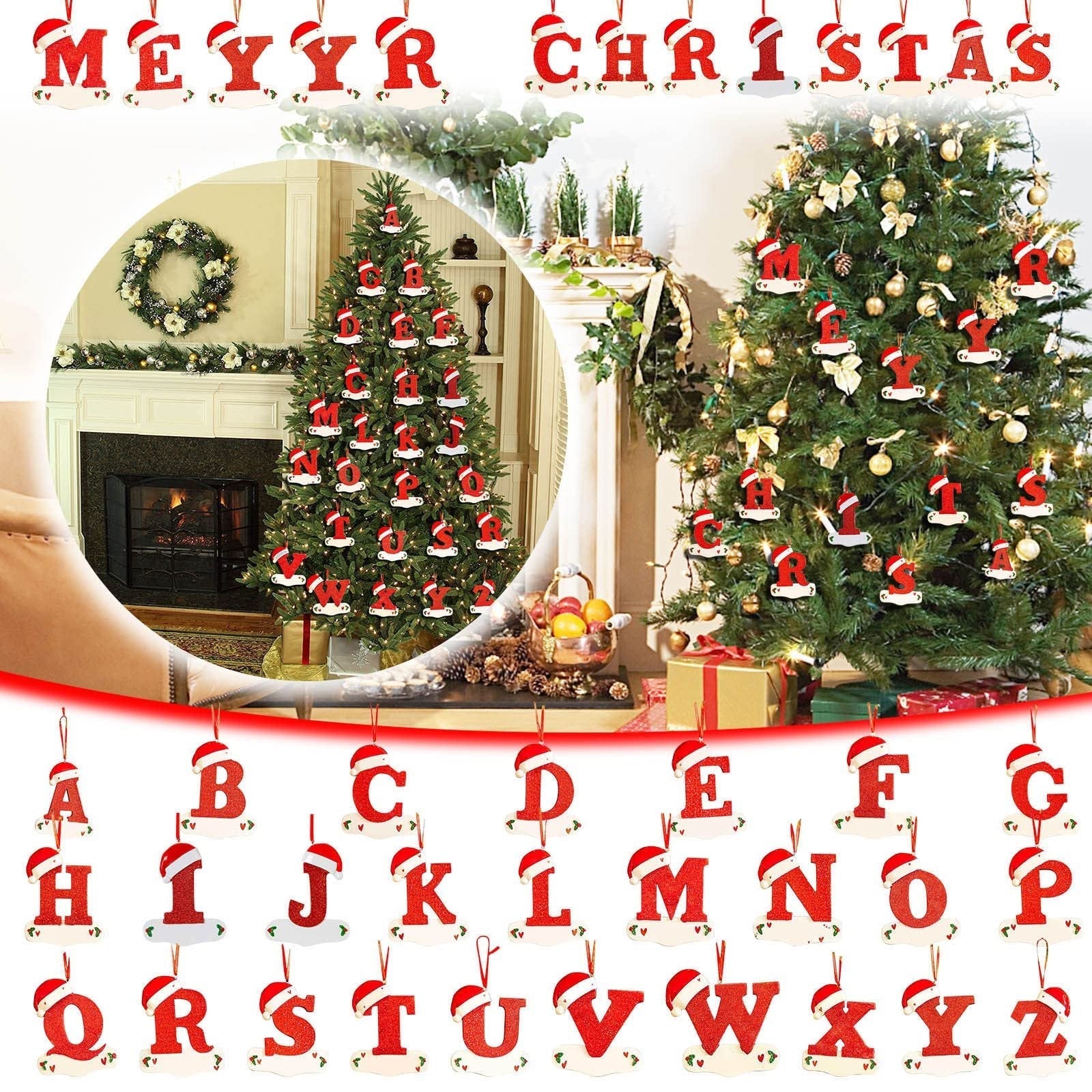 Personalized Christmas 24 Letters Ornaments