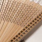 Hand fan made of bamboo silk