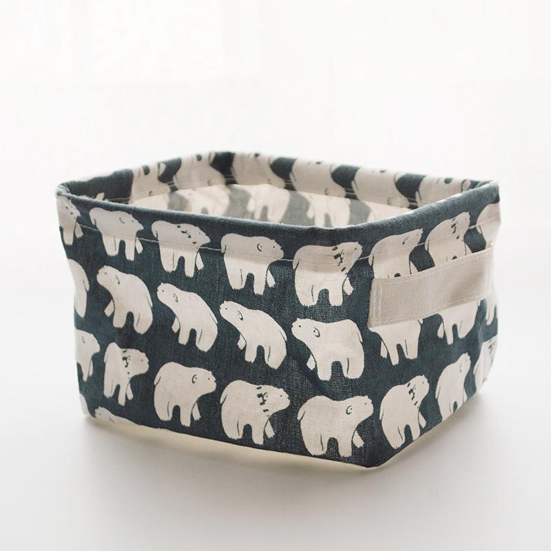 Foldable Cotton Fabric Storage Basket