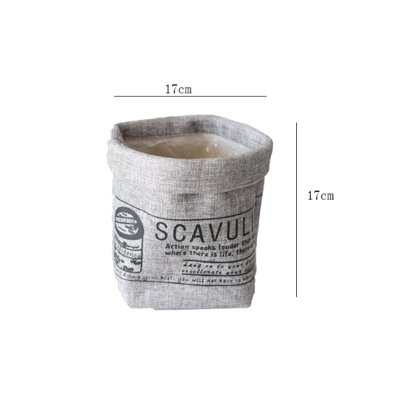 Decorative fabric plant pot with print – Versatile storage pot for plants and decor