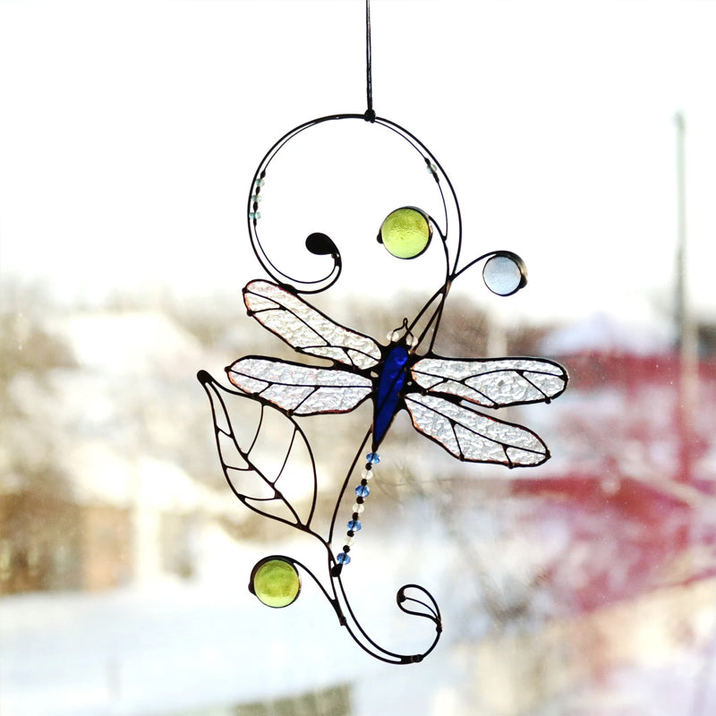 Stained Monarch Butterfly Window Decor