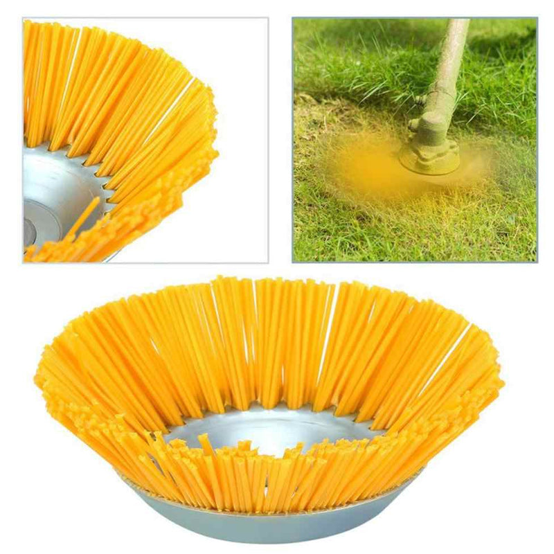 Nylon weed brush for lawn mower