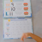 Reusable ribbed handwriting workbooks