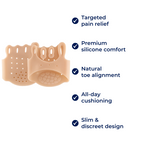 Pain Relief – Soft Silicone Cushioning – Improves Alignment – All Day Comfort