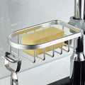 Shower holder for Shampoo & Soap – Stainless Aluminium – Silver or Black – No Drilling