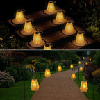 Solar Outdoor Handwoven Garden Lamps | Waterproof Landscape Light for Villa & Terrace Decoration - Alpho