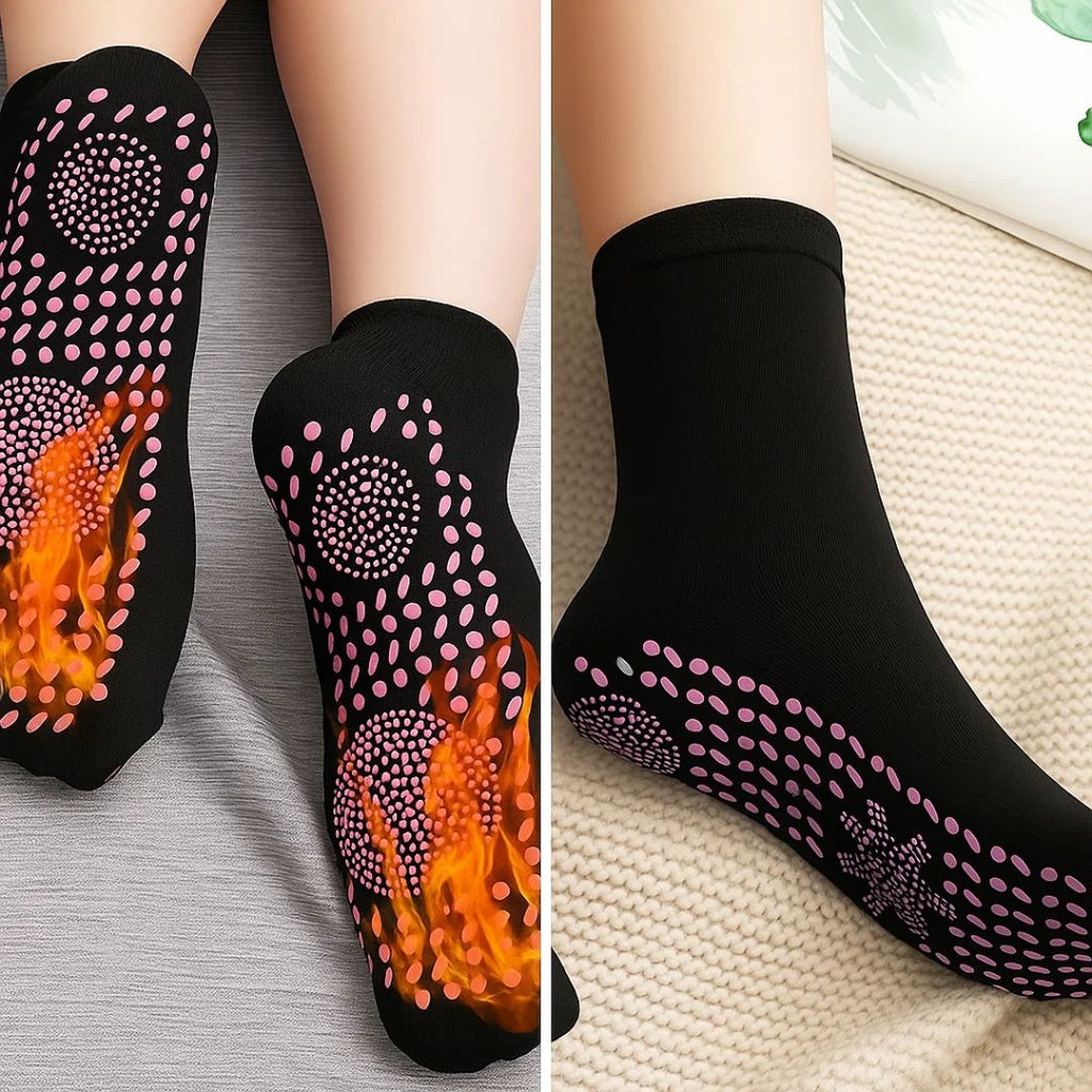 Heating Socks – Magnetic Therapy – Breathable Slimming Thermal Socks for Cold Feet Relief – Boosts Circulation & Comfort