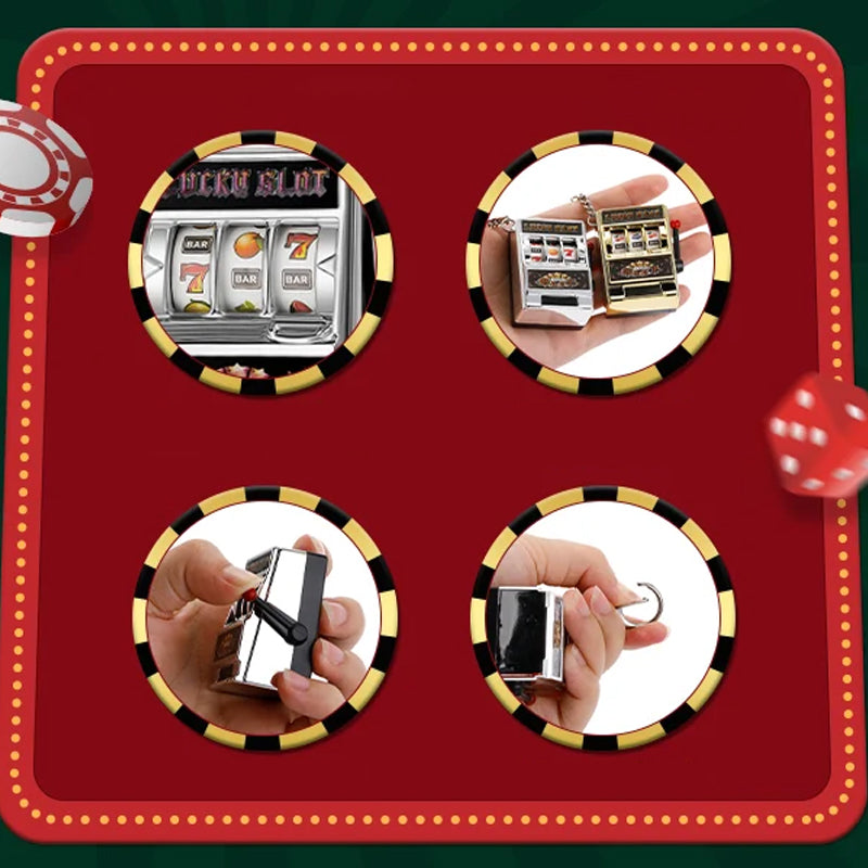 Keychain designed as a slot machine