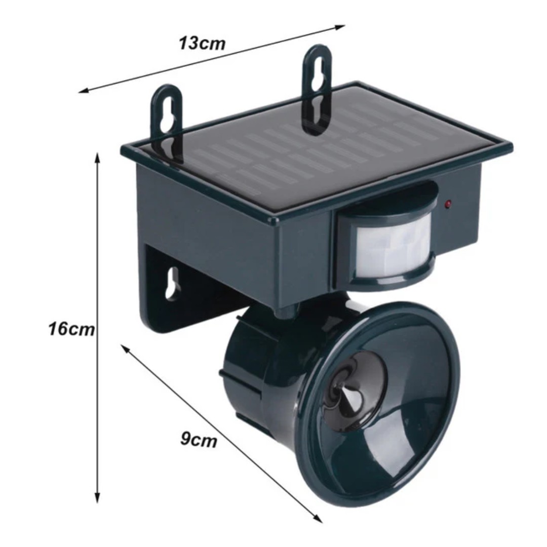 TerraGuard – Weatherproof Solar Bird Repeller with PIR Motion Sensor & Natural Sound Deterrent