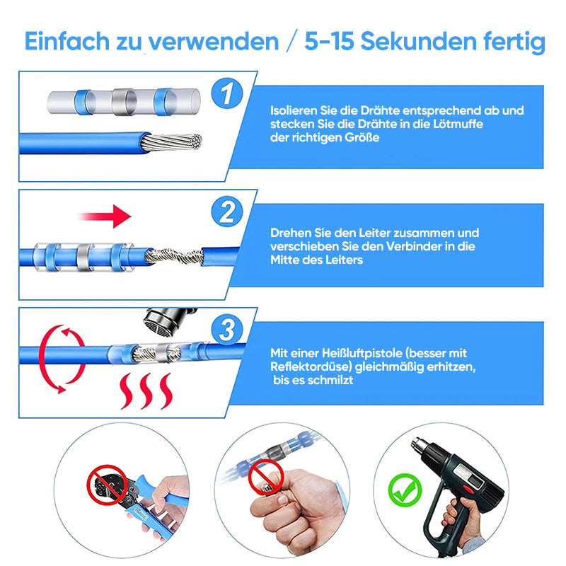 Waterproof solder wire connector