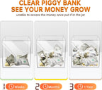 Unopenable transparent acrylic piggy bank