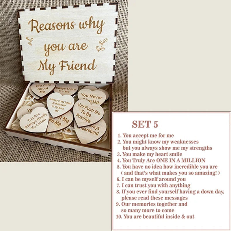 "Reasons why you are my friend" Friendship gift