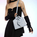 Women's Plain Color Shirt Design Crossbody Bag