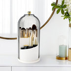 Sliding cover toothbrush storage box