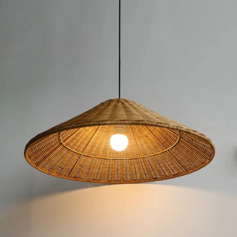 Scandinavian LED Pendant Lamp Made of Bamboo