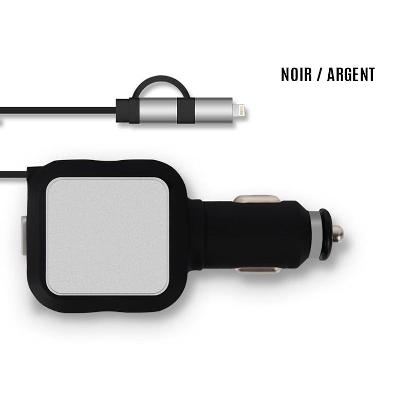 Ciaovie Car Charger Multi with Retractable Charging Cable