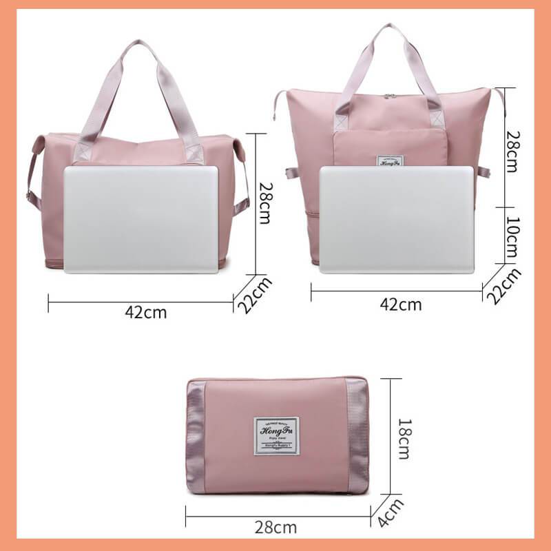 Dry and wet divider double-layer travel bag