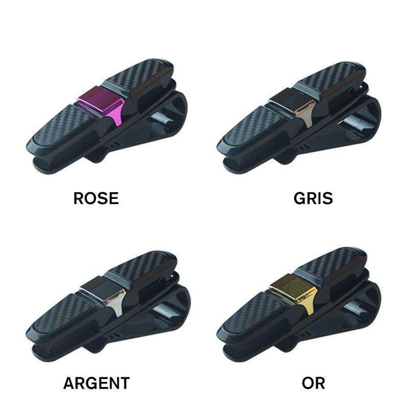 Sunglasses holder for car visor