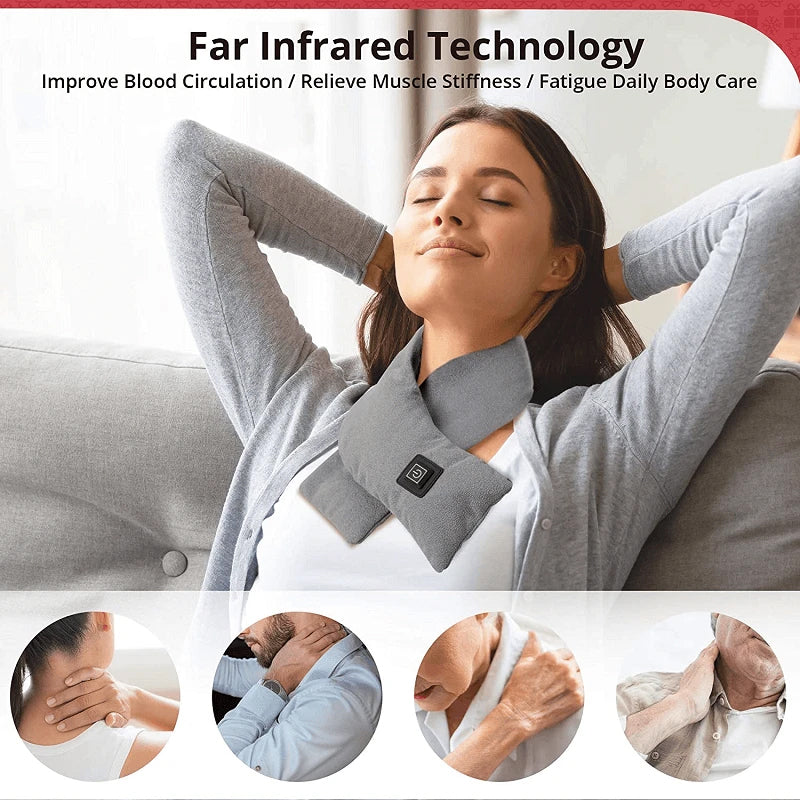 Heated adjustable scarf