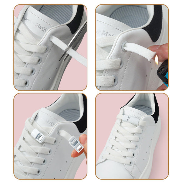 Magnetic lazy shoelaces metal buckle
