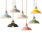 Vintage pastel pendant lamp - Metallic elegance - Soft ambiance