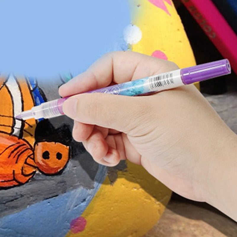 12-color ultra-thin curved nail pencil
