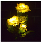 Solar-powered rose lights – garden stakes with solar panel for decorative lighting