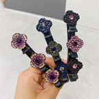 Hair clip with crystal flower