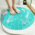 Round non-slip shower mat