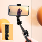Selfie stick with LED additional light