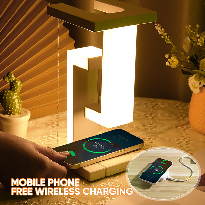 The floating wireless charging lamp