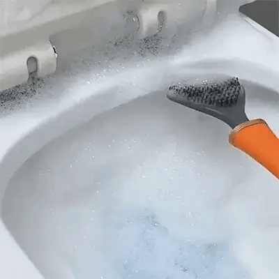 Flexible silicone toilet brush