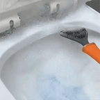 Flexible silicone toilet brush