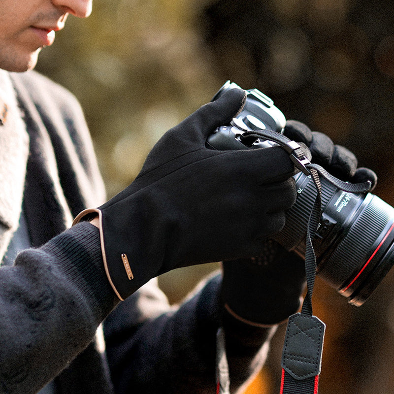 Cold-resistant suede gloves