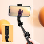 Selfie stick with LED fill light