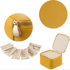 Leather jewelry box for travel