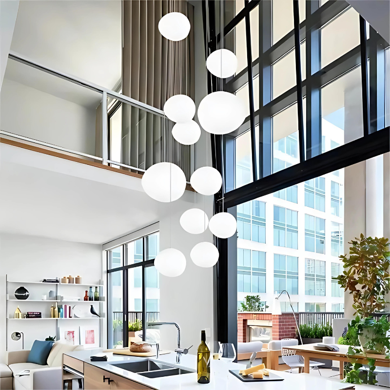 Elegant Glass Pebble Pendant Light