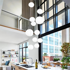 Elegant Glass Pebble Pendant Light