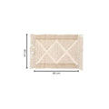 Beige Textured Fringe Tassel Rug