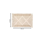 Beige Textured Fringe Tassel Rug