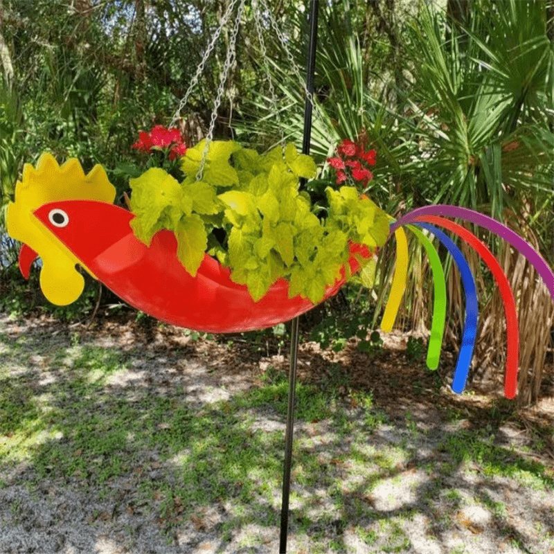 Colourful chicken design garden decoration