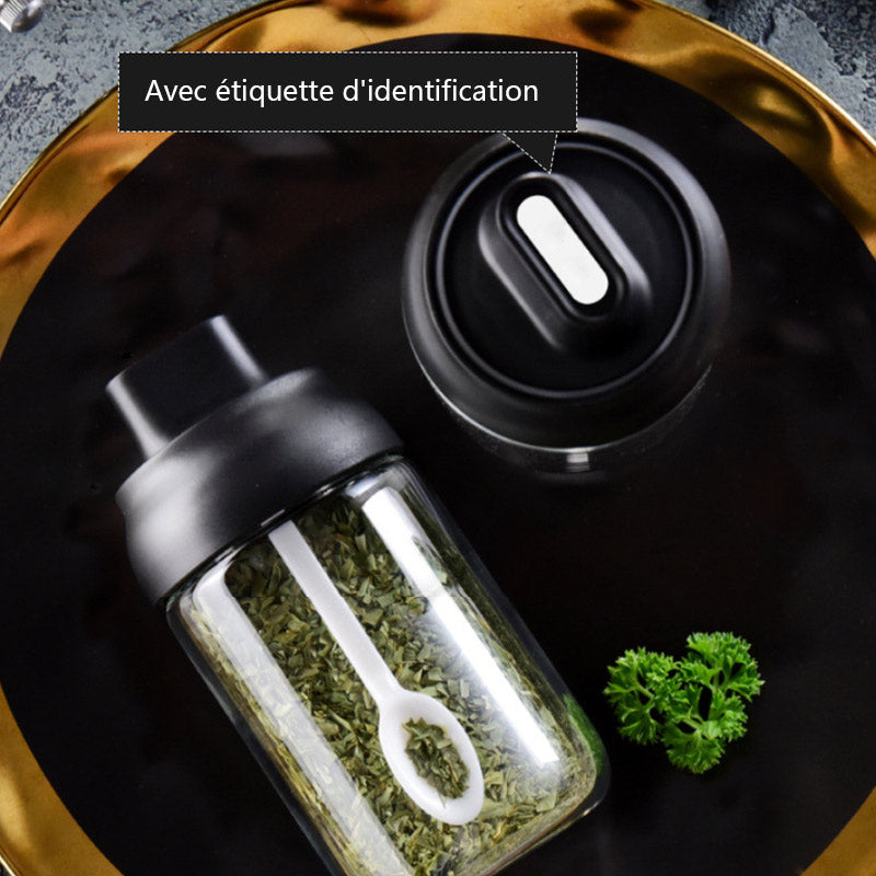 Spice jar with spoon
