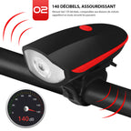 USB-rechargeable mountain bike headlight