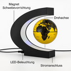 AstroGlobe LED World Globe – Floating Globe Lamp with Magnetic Suspension