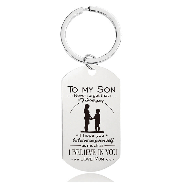Mother's Day Engraving Metal Keychain with Box